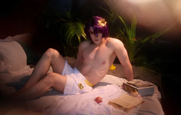Книга, парень, простынь, косплей, cosplay, Грейсон, GraysonFin cosplay, GraysonFin