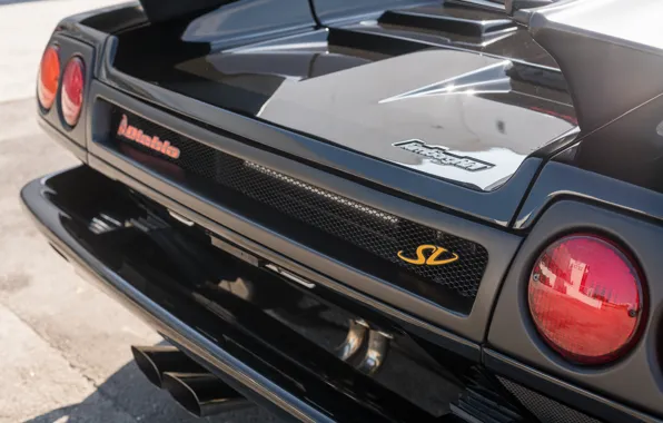 Картинка Фонари, Логотип, Задок, Super Veloce, 1998 Lamborghini Diablo SV