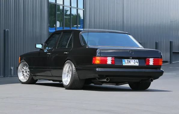 Картинка black, mercedes-benz, w126