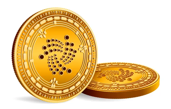 Картинка монеты, white, gold, fon, coins, cryptocurrency, iota, йота