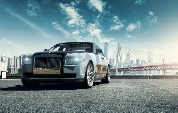 Car, мост, Rolls Royce Ghost