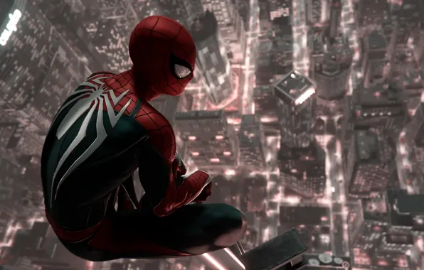 Картинка New York, Game, Peter Parker, Spider Man, PS4, Marvel's