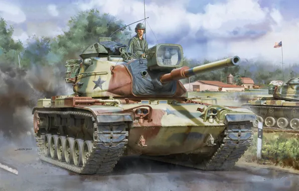 Танк, US Army, M60A1, М60, Танкист, Основной Боевой Танк
