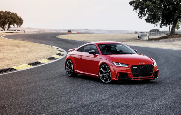Картинка Audi, German, Red, 2018, Track, RS, TT