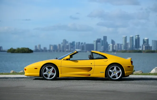 Картинка Ferrari, F355, side view, Ferrari 355 F1 GTS