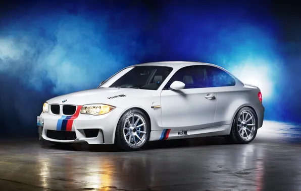 Картинка тюнинг, дым, бмв, bmw 1m coupe