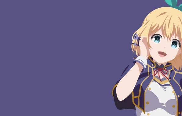 Anime, blonde, asian, princess, uniform, bishojo, seifuku, student
