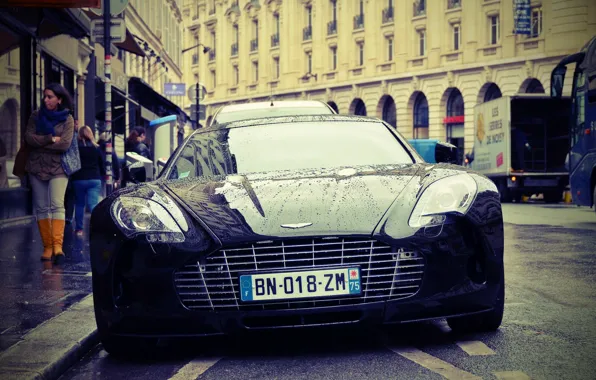 Город, Aston Martin, астон мартин, суперкар, One-77