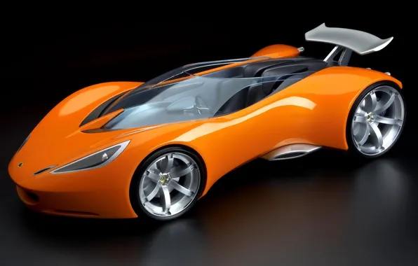Оранжевый, Lotus, родстер, концепт-кар, Hot wheels