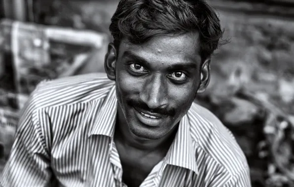 Smile, man, portrait