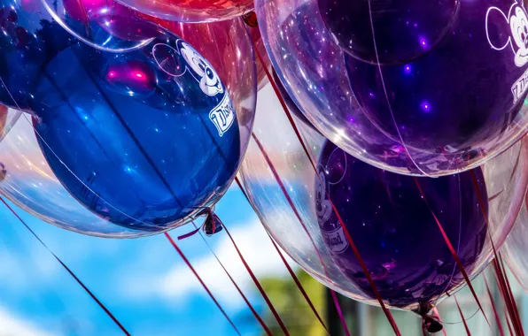 Шарики, ленты, воздушные шары, настроение, праздник, шары, яркие, позитив
