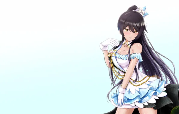 Girl, sexy, cleavage, long hair, dress, boobs, anime, beautiful