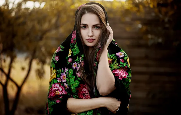Девушка, платок, Ann Nevreva