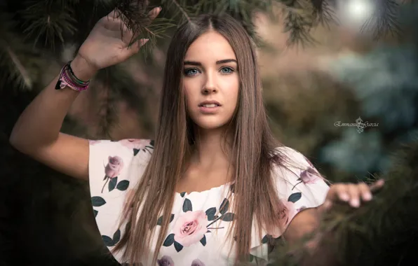 Картинка взгляд, девушка, модель, брюнетка