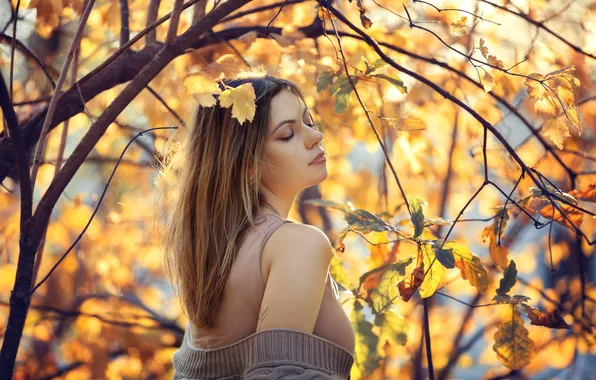 Осень, листья, Алёна, Анна Мельникова