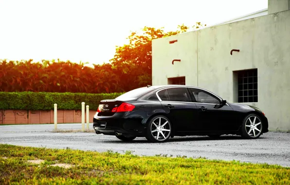 Картинка Infiniti, wheels, black, vossen, Sedan, G37