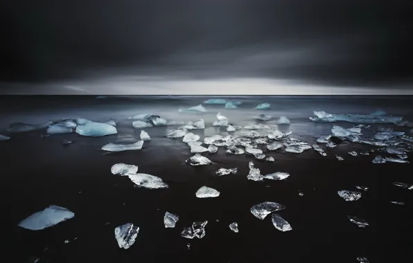 Картинка лед, море, берег