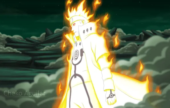 Сила, Наруто, Naruto, Минато Намикадзе, режим девятихвостого
