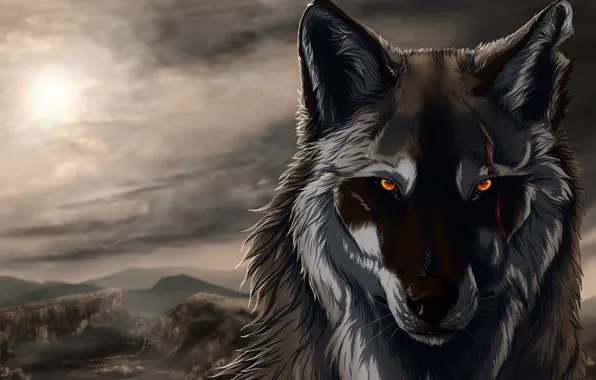 Картинка волк, wolf, викинг