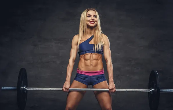 Power, blonde, fitness, abs