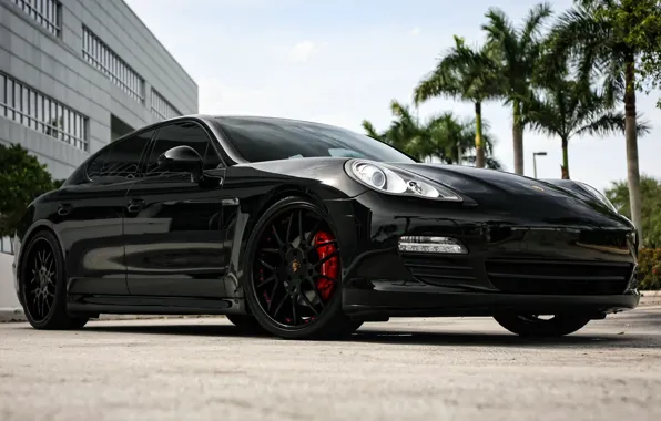 Porsche, Panamera, wheels, black