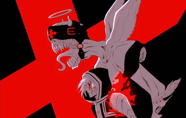 Монстр, аниме, арт, парень, D.Gray-man