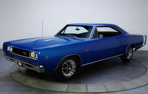 Синий, фон, Додж, Dodge, передок, Coronet, 1968, Muscle car