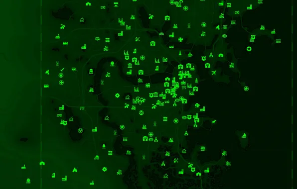 Картинка Fallout, Green, Map