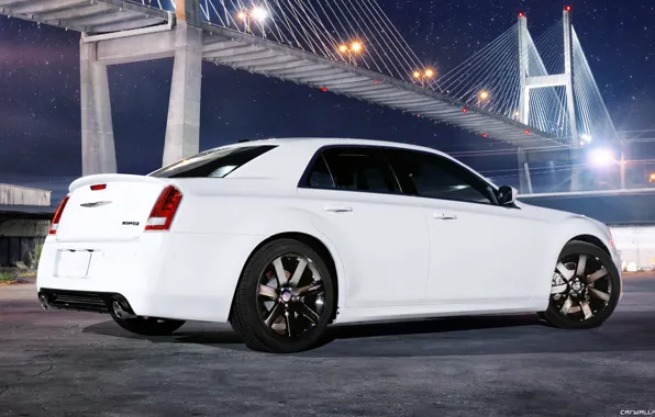 Авто, белый, седан, крайслер, chrysler 300 srt8 2011