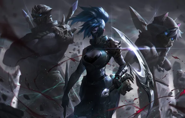Art, Game, Akali, League of Legends, LoL, Akali (League of Legends), Ghost Hunter
