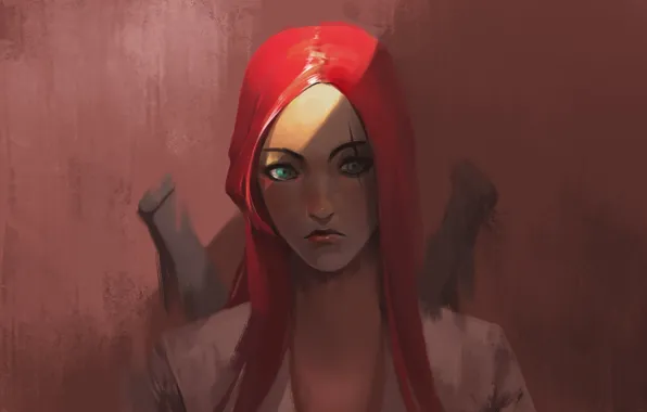 Картинка девушка, арт, рыжая, lol, League of Legends, Katarina, katarina, riot games
