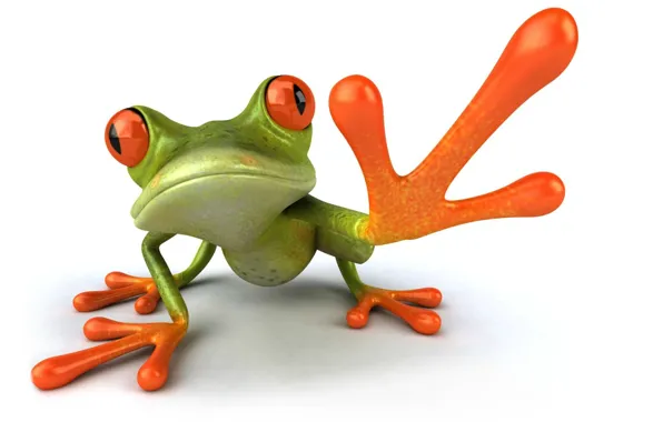 Картинка графика, лапа, лягушка, Free frog 3d