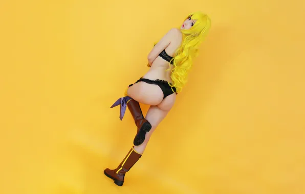 Girl, sexy, lingerie, ass, bra, panties, long hair, beautiful
