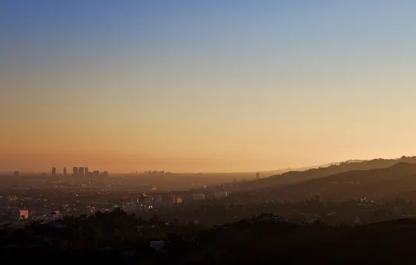 Картинка city, california, sunset, usa, los angeles