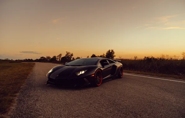 Lamborghini, road, aventador sv