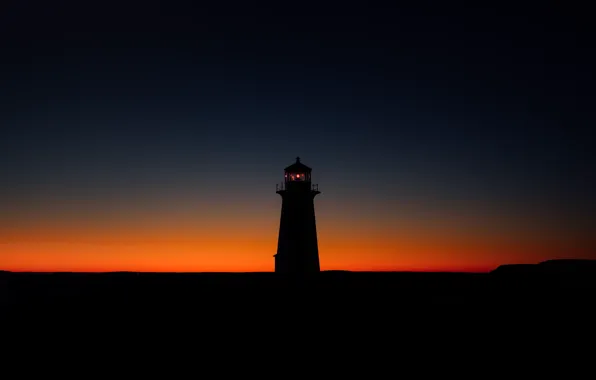 Light, Horizon, View, Ocean, Sun Goes Down, Tim Foster, Light Tower