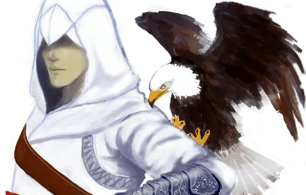 Картинка орёл, assassins creed, альтаир, eagle, altair