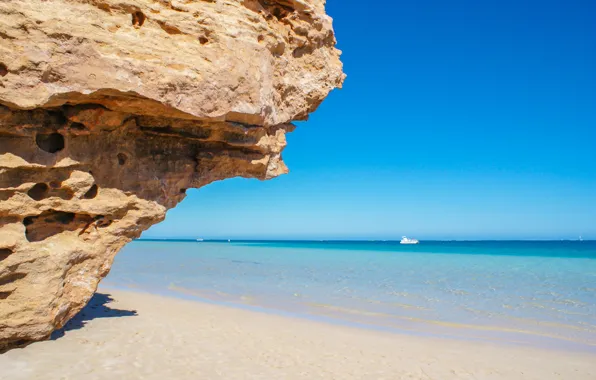 Sea, ocean, water, sand, base, cliff, erosion