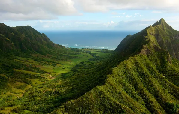 Картинка море, небо, горы