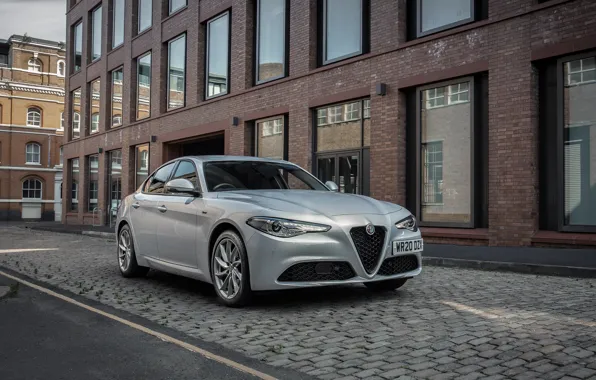 Авто, дом, серый, улица, здание, Alfa Romeo, Giulia Sprint