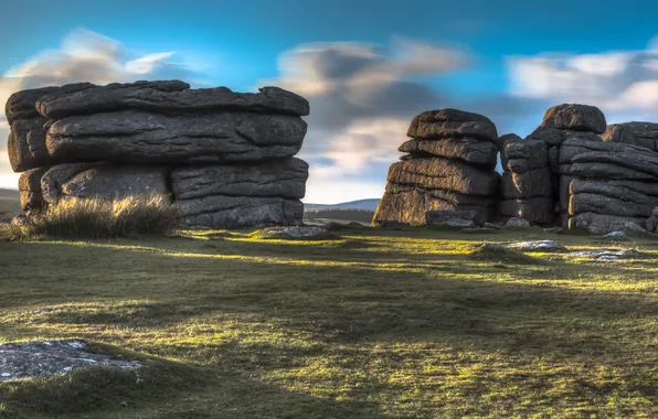 Картинка Devon, Dartmoor, Granite rock