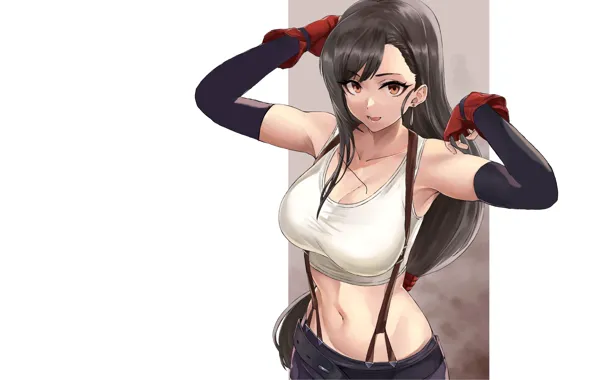 Girl, sexy, Final fantasy, boobs, anime, pretty, final fantasy 7, skirt