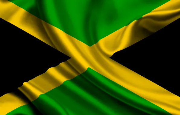 Флаг, ямайка, jamaica