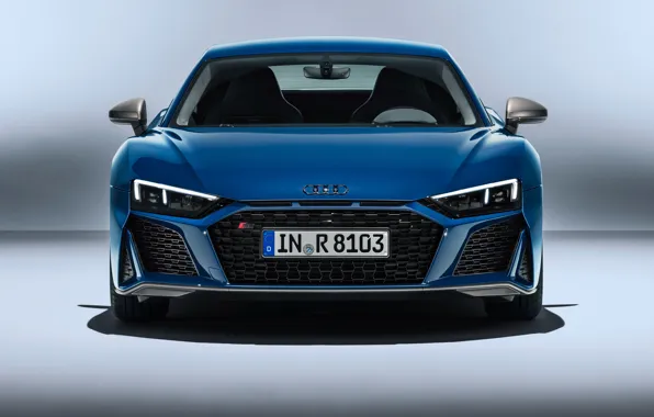 Audi R8, вид спереди, V10, 2019