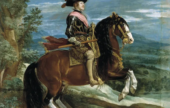 Картина, Диего Веласкес, Конный Портрет Филиппа IV