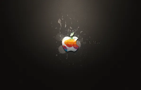 Картинка apple, кляксы, i'm a mac