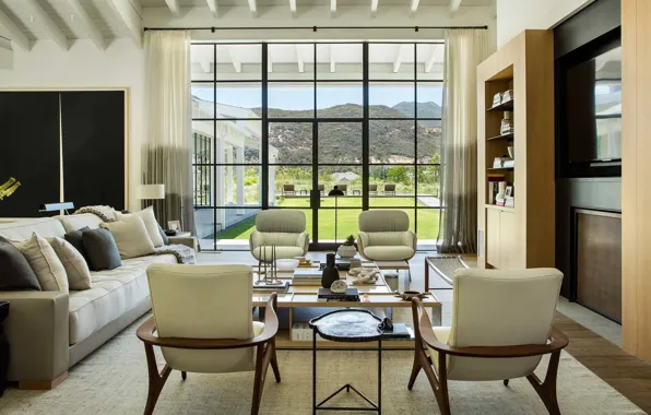 Дизайн, стиль, интерьер, гостиная, Modern Ranch, Studios hospitality, Greenbank, Современное ранчо