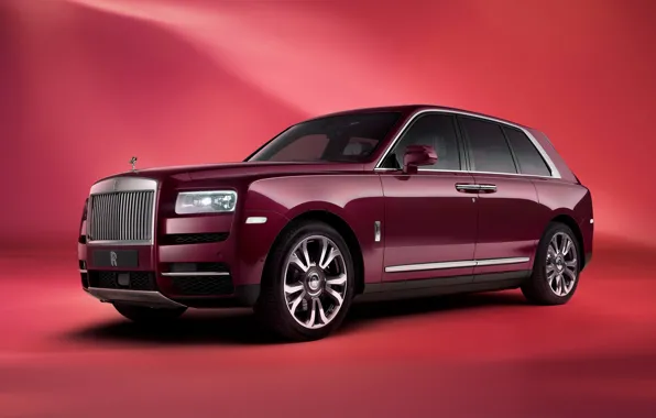 Картинка Rolls Royce, роскошь, люкс, роллс ройс, вишневый фон, Cullinan, Rolls Royce Cullinan, Inspired By Fashion …