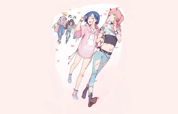 Девушки, парни, покупки, Darling In The Frankxx, Милый во Франксе