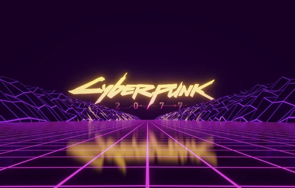 Картинка Музыка, Фон, Cyberpunk 2077, Cyberpunk, Synth, Retrowave, Synthwave, New Retro Wave